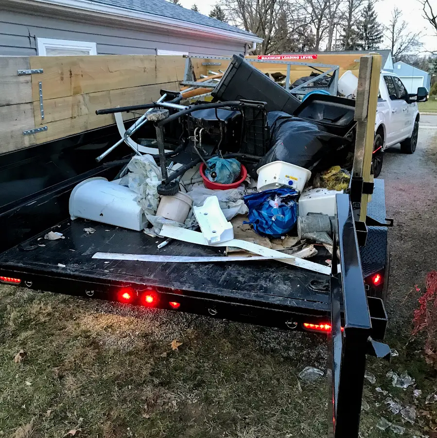 Roll-off dumpster delivered to a residential driveway in Martic