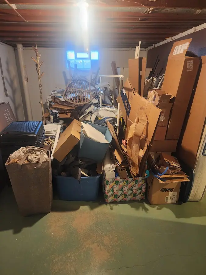 Roll-off dumpster container at job site for Construction Dumpster Rental in Martic